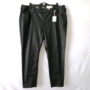 NWT a.n.a A new Approach Womens Black High Rise Skinny Ankle Pants Size 22W